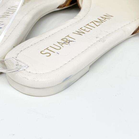 Stuart Weitzman Women's Animal Print Calf Hair Slide Sandals Size 4.5 B - Picture 11 of 13